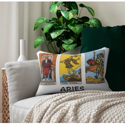 Astrology-Themed Lumbar Pillow - Aries Zodiac Décor, Astrology Gift, Horoscope..