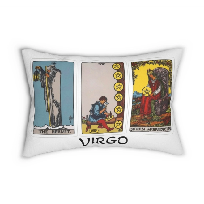 Additional Image for Astrology-Themed Lumbar Pillow - Virgo Zodiac Décor, Astrology Gift, Horoscope Home Accent, Tarot