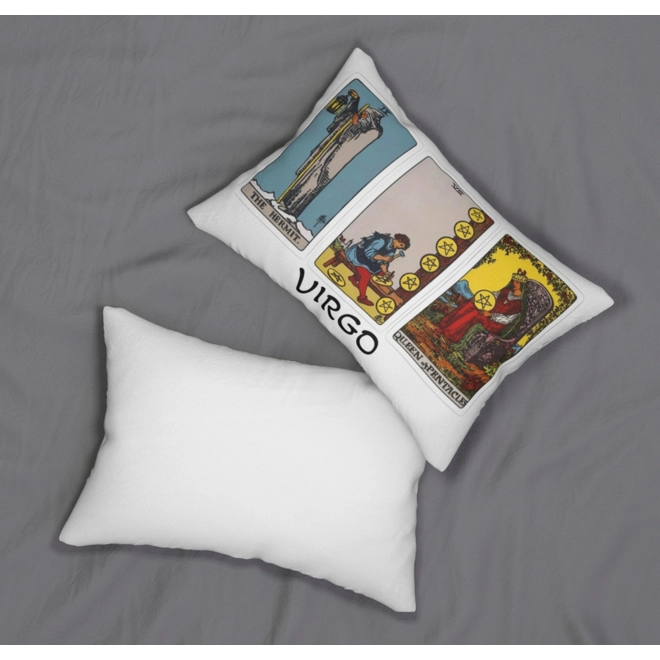 Additional Image for Astrology-Themed Lumbar Pillow - Virgo Zodiac Décor, Astrology Gift, Horoscope Home Accent, Tarot