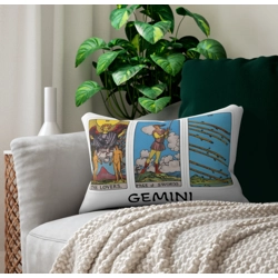 Astrology-Themed Lumbar Pillow - Gemini Zodiac Décor, Astrology Gift, Horoscop..