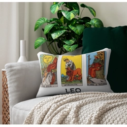 Astrology-Themed Lumbar Pillow - Leo Zodiac Décor, Astrology Gift, Horoscope H..