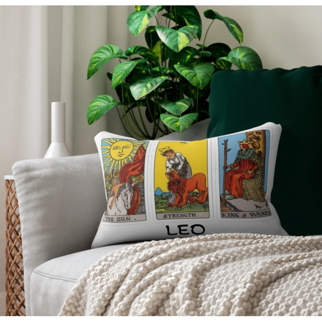 product Image for Astrology-Themed Lumbar Pillow - Leo Zodiac Décor, Astrology Gift, Horoscope Home Accent, Tarot Prin