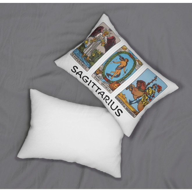 Additional Image for Astrology-Themed Lumbar Pillow - Sagittarius Zodiac Décor, Astrology Gift, Horoscope Home Accent, Ta