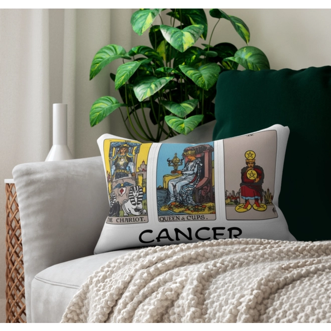 product Image for Astrology-Themed Lumbar Pillow - Cancer Zodiac Décor, Astrology Gift, Horoscope Home Accent, Tarot P