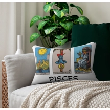 Astrology-Themed Lumbar Pillow - Pisces Zodiac Décor, Astrology Gift, Horoscope Home Accent, Tarot P