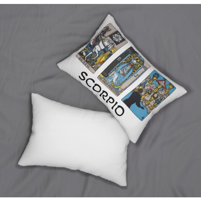Additional Image for Astrology-Themed Lumbar Pillow - Scorpio Zodiac Décor, Astrology Gift, Horoscope Home Accent, Tarot
