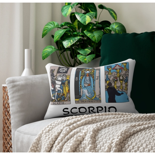 product Image for Astrology-Themed Lumbar Pillow - Scorpio Zodiac Décor, Astrology Gift, Horoscope Home Accent, Tarot