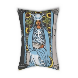 The High Priestess Tarot Card Pillow Double-Sided Lumbar Cushion for Intuition..