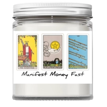 Manifest Money Fast Tarot Spell Candle