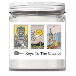 Keys To The Chariot Tarot Spell Candle