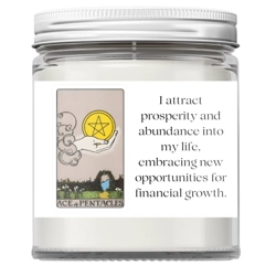 Ace of Pentacles Tarot Candle