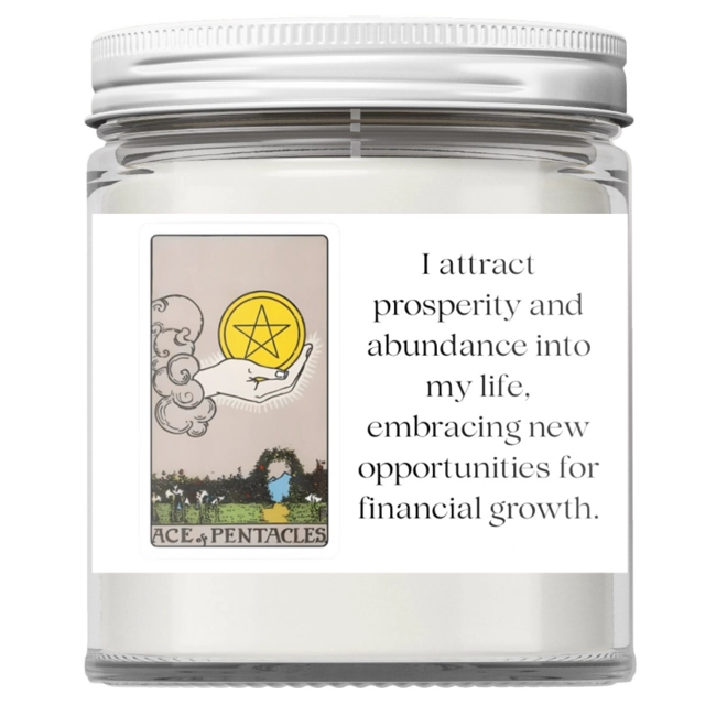 product Image for Ace of Pentacles Tarot Candle