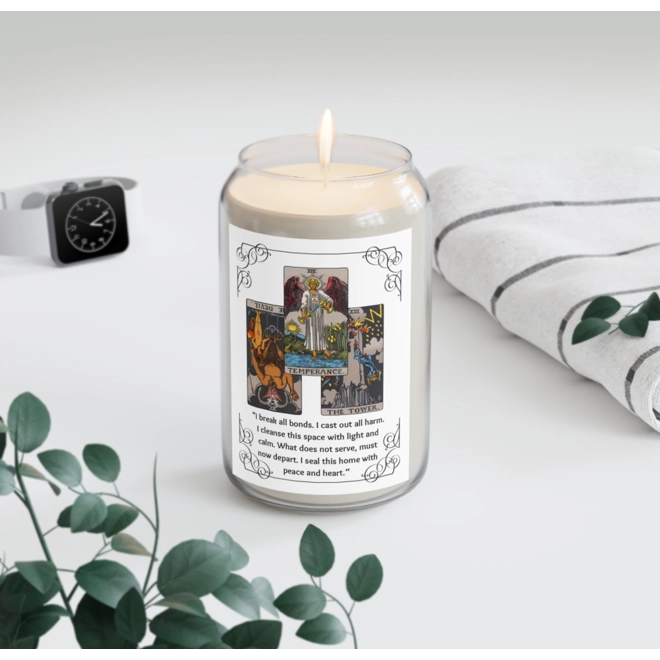 Additional Image for Clear The Shadows Tarot Spell Candle