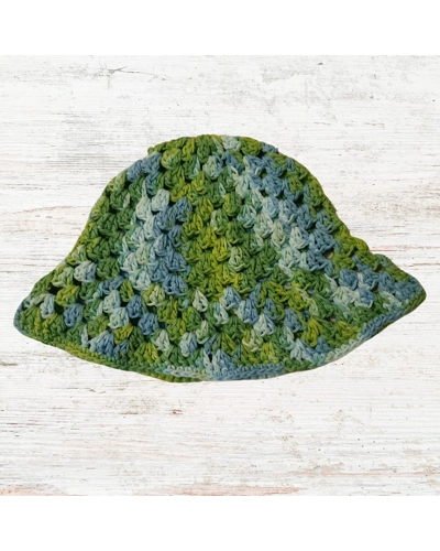 Sea Mist Granny Stitch Bucket Hat