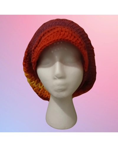 Fruity Stripe Slouchy Hat With Brim