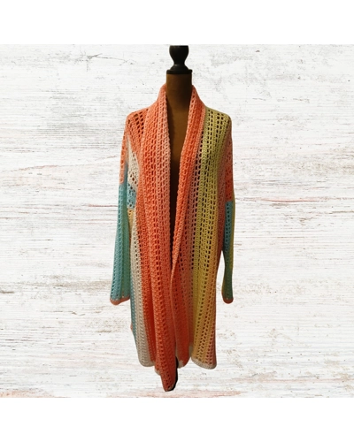 Multi-Colored Light Weight Duster, Size 2XL