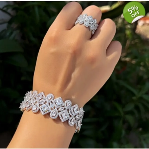Luxury Shiny Square Zir..