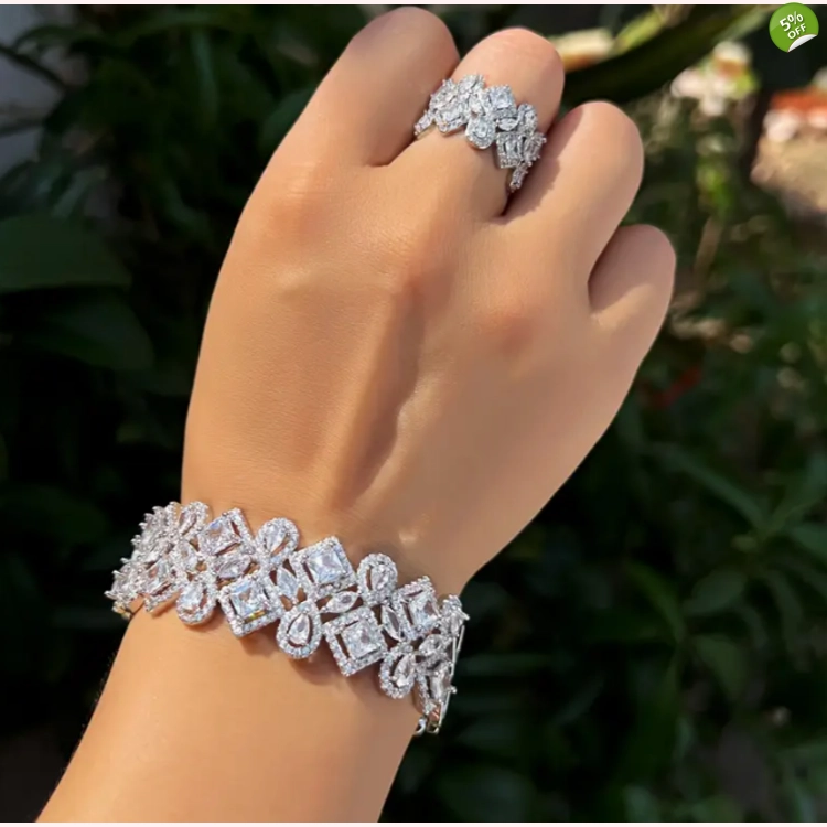 Luxury Shiny Square Zirconia..