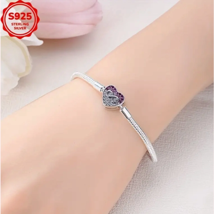 A 925 Silver Snake Bone Brac..