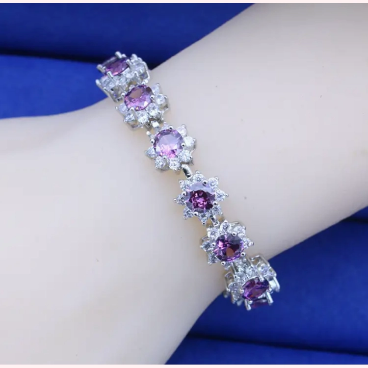 1pc Elegant Purple Zirconia ..