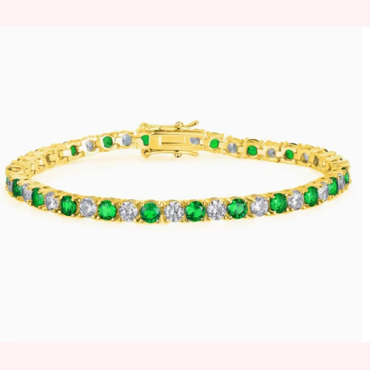 Classic Green Stone And Whit..