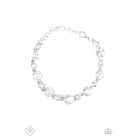 Hollywood Hills - White-Elegant Wedding Jewelry Set