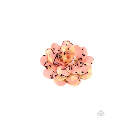 Springtime Eden Hair Clip - Orange