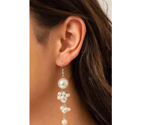 Pearl Ring and Earring Set- White