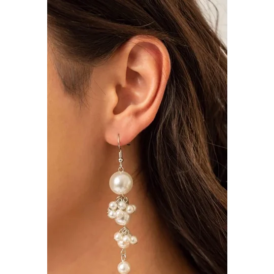 Pearl Ring and Earring Set- White