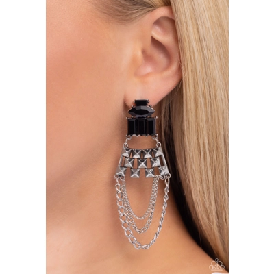 Dangling Art Deco - Black
