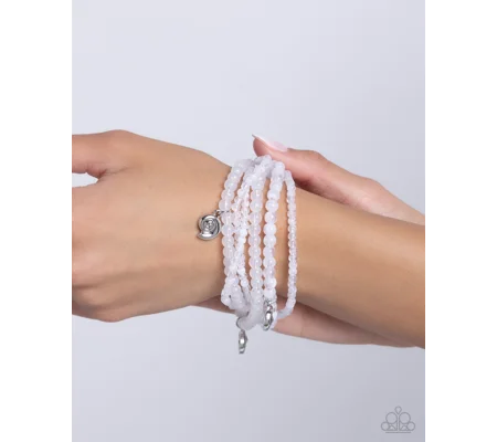 Swirling Shopaholic - White
