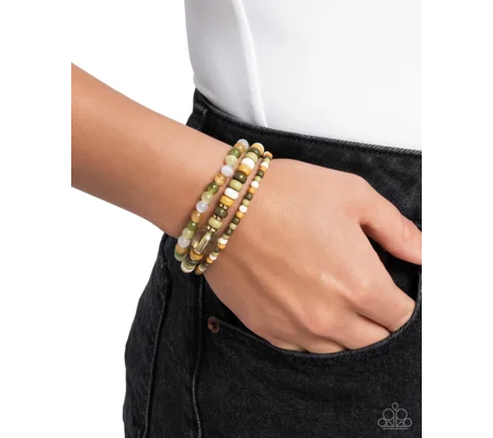 Seed Bead Stack - Green