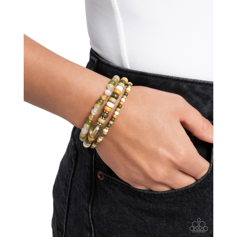 Seed Bead Stack - Green