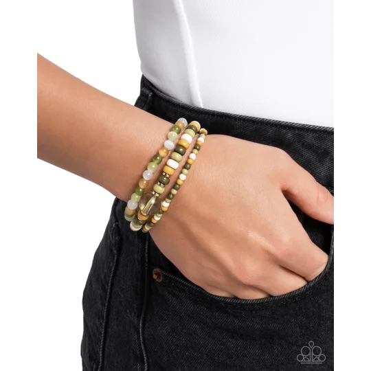 Seed Bead Stack - Green