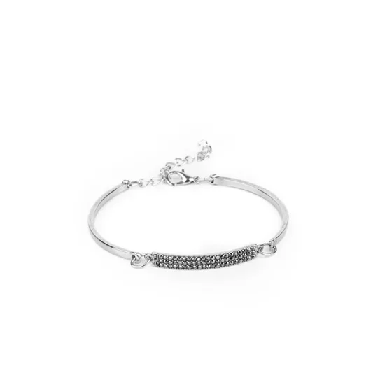 Showy Sparkle - Silver Special Occasion Bracelet