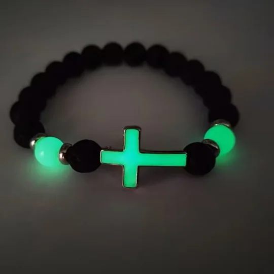 Glow Lava Stone Bracelet