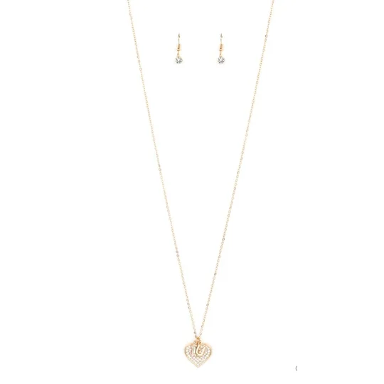 Letters of Love - Gold Elegant Heart Jewelry D & D