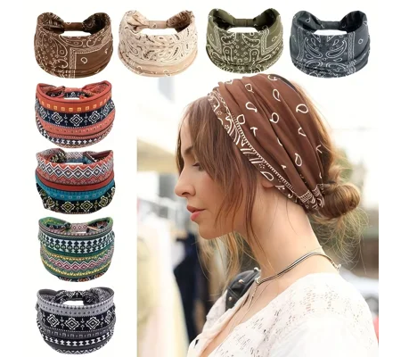 Stylish Wide Floral Turban