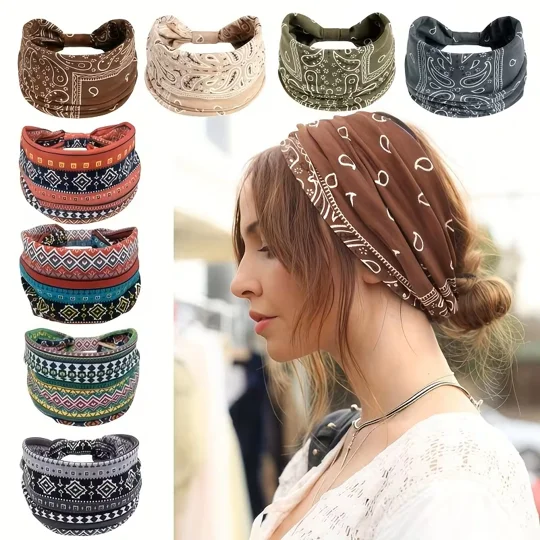 Stylish Wide Floral Turban