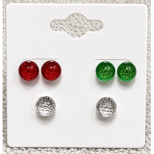 Iridescent Faceted Bead Earrings