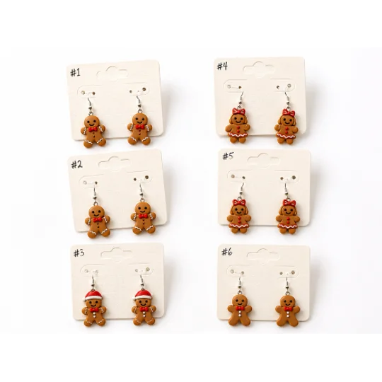 Festive Gingerbread earrings