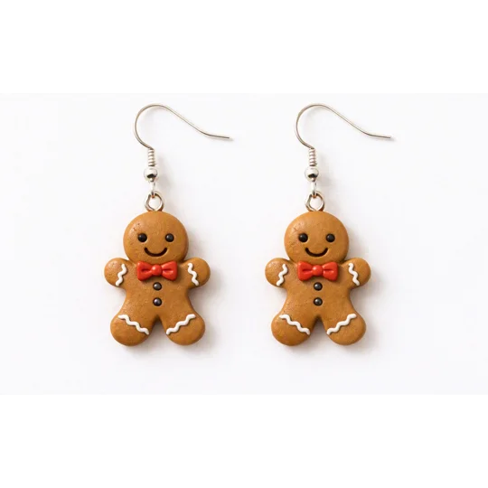 Festive Gingerbread earrings