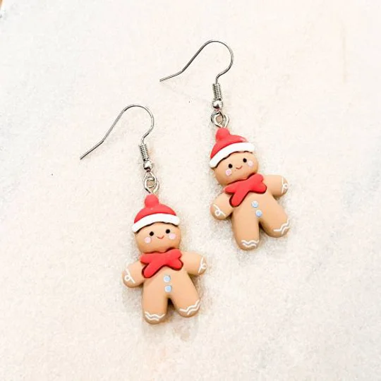 Festive Gingerbread earrings