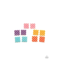 Colorful White Polka Dots