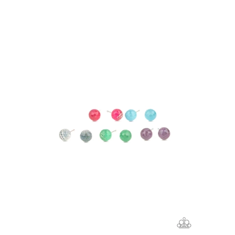 Iridescent  Faceted Bead Earrings