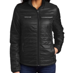 Women's Black Packable Puffy Jacket