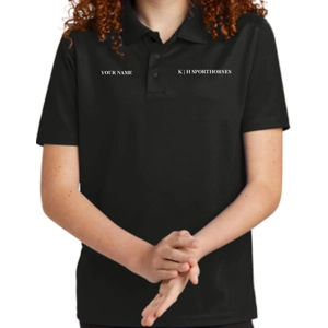 Youth Black Sport-Tek Polo