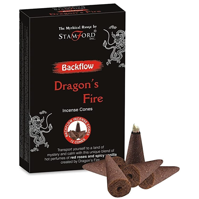 product Image for Mythical Backflow Incense Cones by Stamford - Dragon's Fire