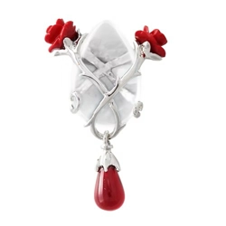 'Rose and Thorn' Pendant - Silver Plated