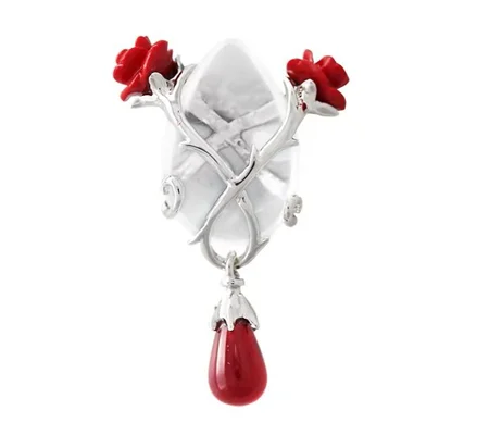 'Rose and Thorn' Pendant - Silver Plated
